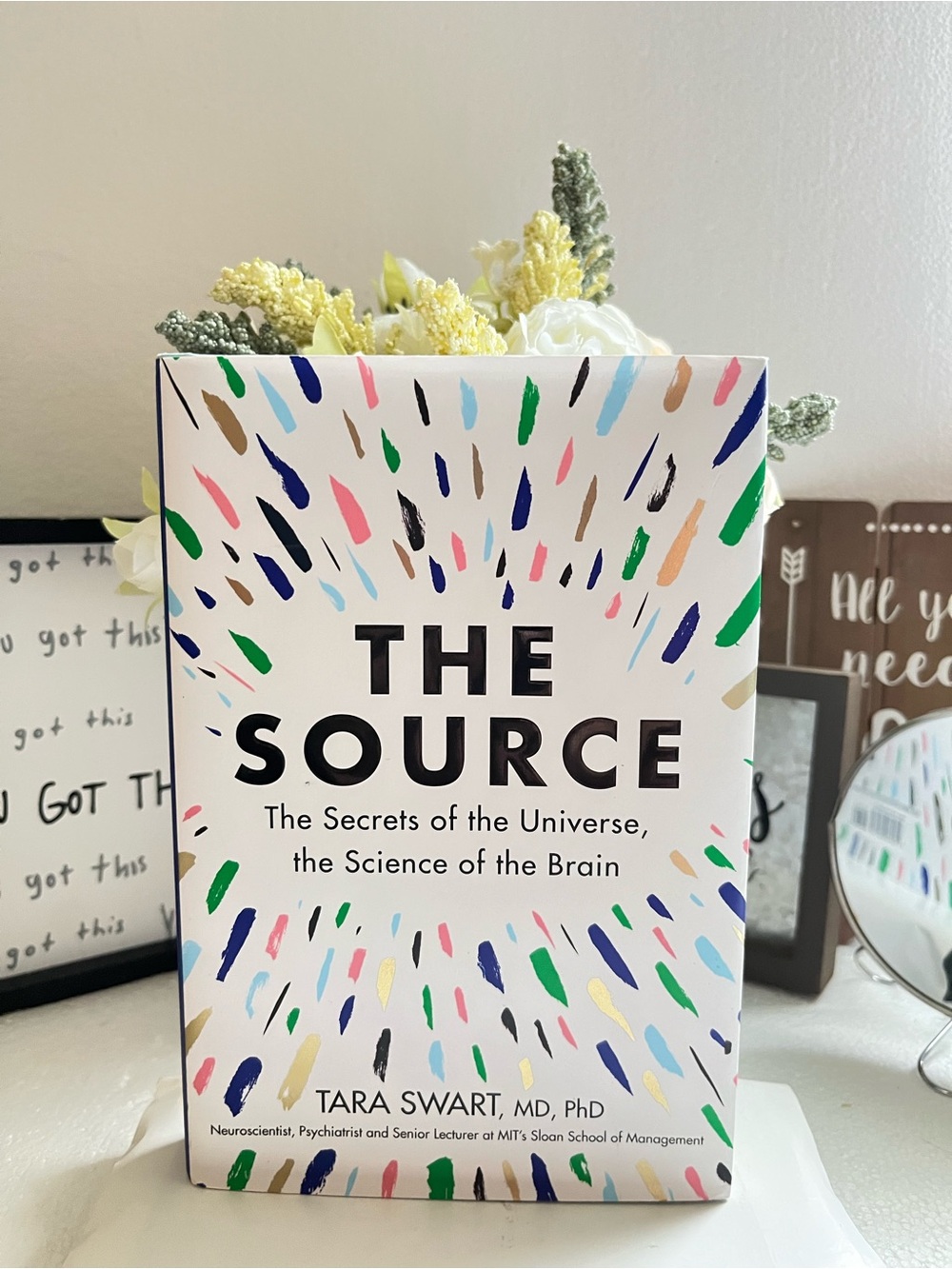 Tara Swart 'The Source' Decorative Book - White with Multicolor Accents